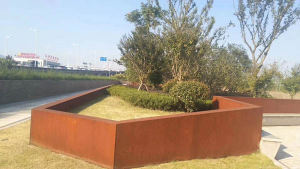 鄂托克前耐候钢挡土墙